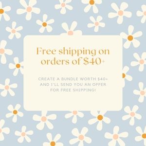 Free shipping for $40 or more